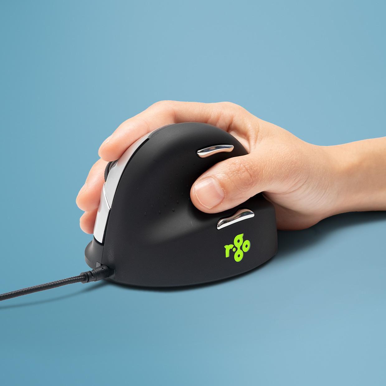 R-Go Tools R-Go HE Mouse mouse ergonomico Medio 165-195mm destrorso cablata (ERGONOMIC MOUSE MEDIUM - HAND165-185MM RIGHT-HANDE