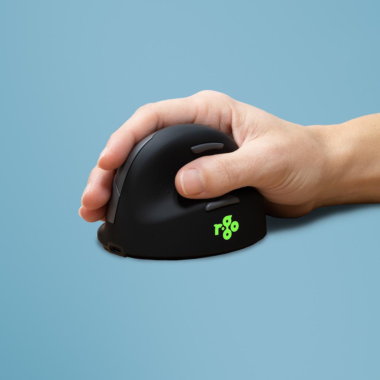 R-Go Tools HE Break RGOHBRSWLBL mouse Mano destra Bluetooth 2400 DPI (HE BREAK MOUSE SMALL RIGHT - WIRELESS SILENT CLICK)