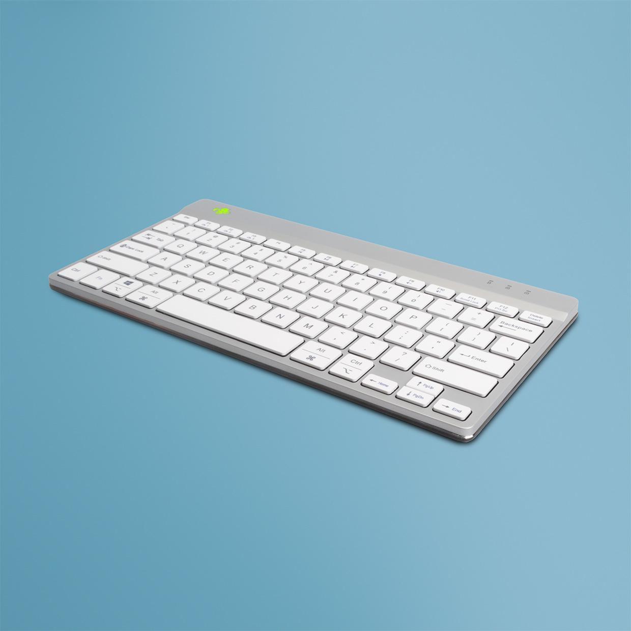 R-Go Tools Compact Break RGOCOUSWLWH tastiera Bluetooth QWERTY Inglese US Bianco (Compact Break ergonomic - keyboard QWERTY US