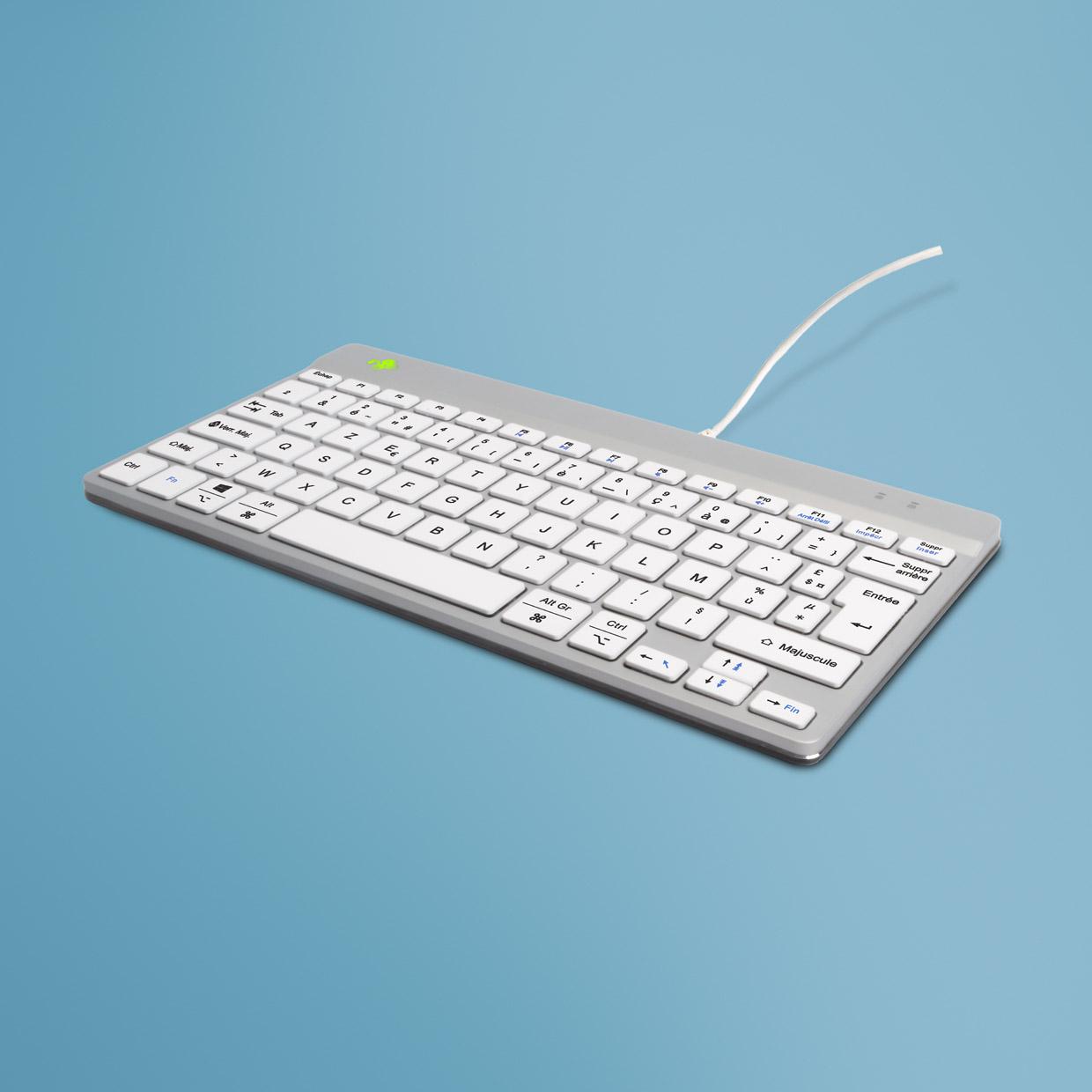 R-Go Tools RGOCOFRWDWH tastiera USB AZERTY Francese Bianco