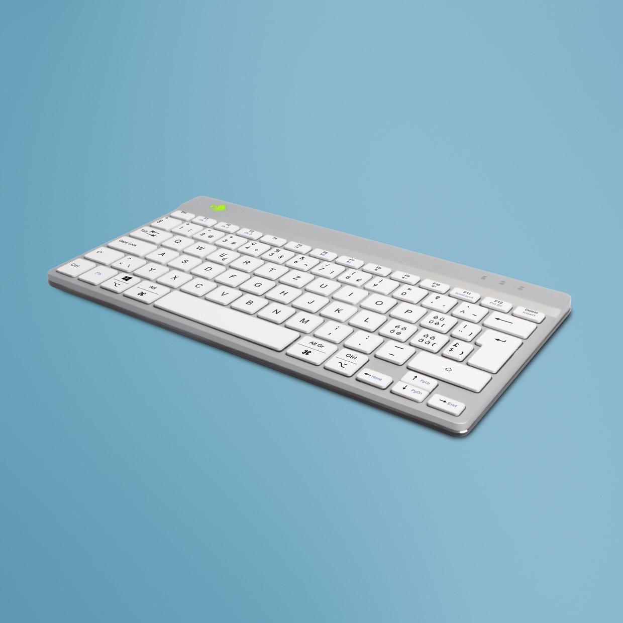 R-Go Tools Compact Break tastiera Ufficio Bluetooth QWERTZ Svizzere Bianco