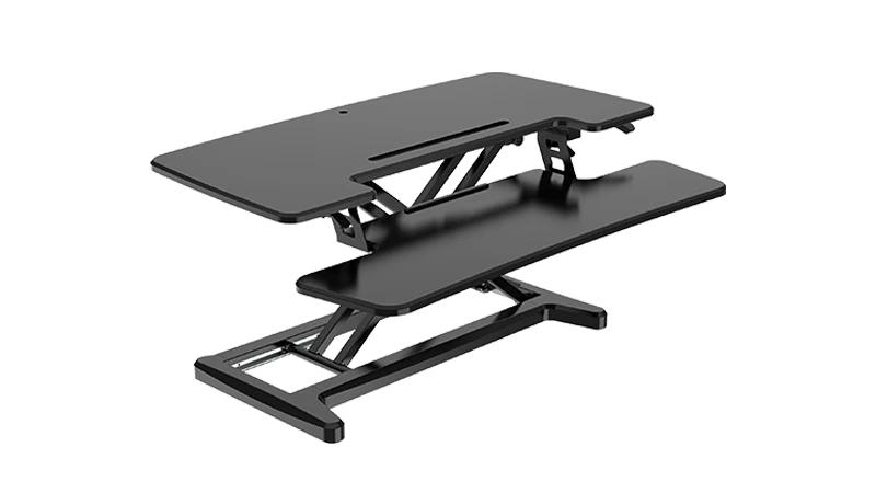 BakkerElkhuizen Adjustable Sit-Stand Desk Riser 2 Nero Scrivania