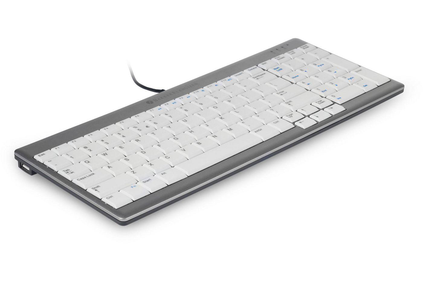 BakkerElkhuizen UltraBoard 960 tastiera USB QWERTY Inglese US Grigio chiaro, Bianco