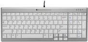 BakkerElkhuizen UltraBoard 960 tastiera USB QWERTZ Tedesco Grigio chiaro, Bianco
