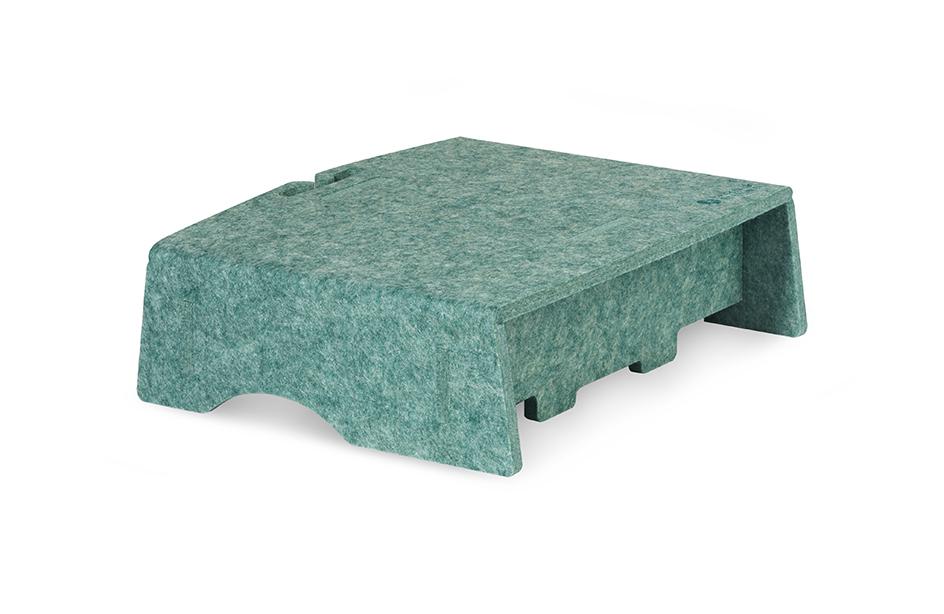 BakkerElkhuizen Q-Riser 90 Circular 76,2 cm (30") Verde Scrivania