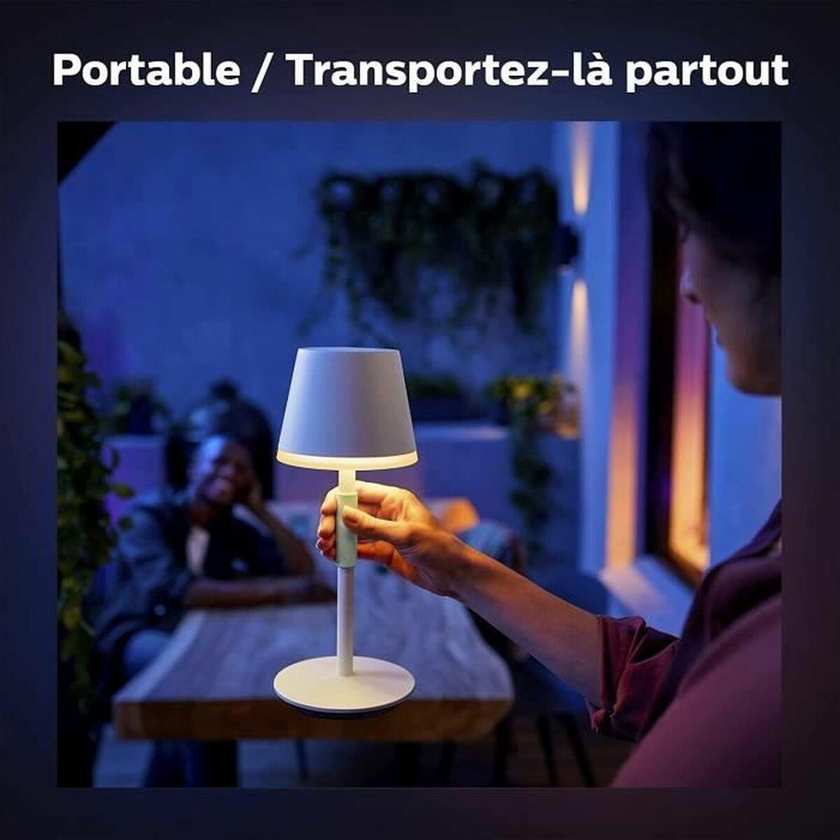 Philips Hue White and Color ambiance Go Lampada Smart da Tavolo Ricaricabile Bianca Wireless