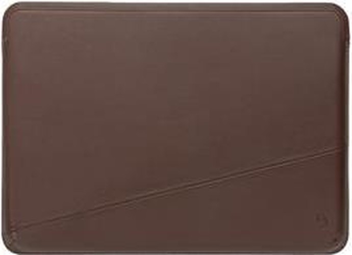 Custodia con cornice in pelle Decoded per MacBook 16 pollici marrone cioccolato