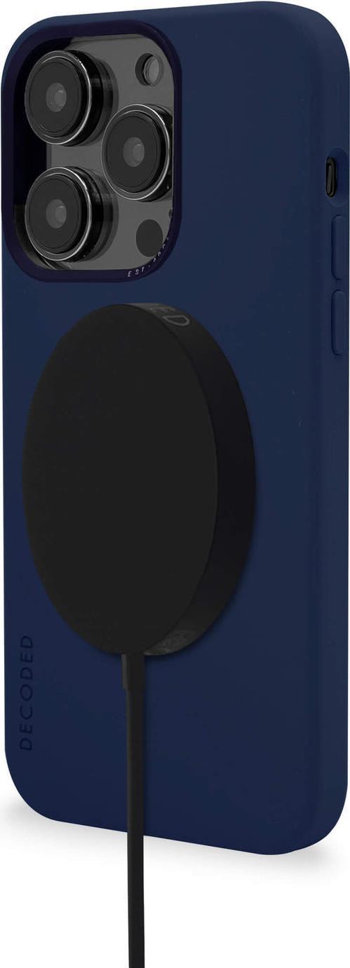 Backcover antimicrobico in silicone IP14 Pro Max Navypeony
