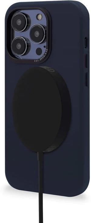 Cover posteriore in pelle Decoded per iPhone 14 Pro Steel Blue