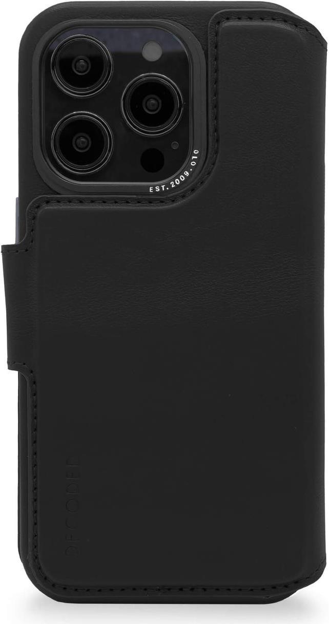 Portafoglio staccabile in pelle Decoded iPhone 14 Pro Max Nero