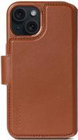 Portafoglio staccabile in pelle per iPhone 15 Plus Tan