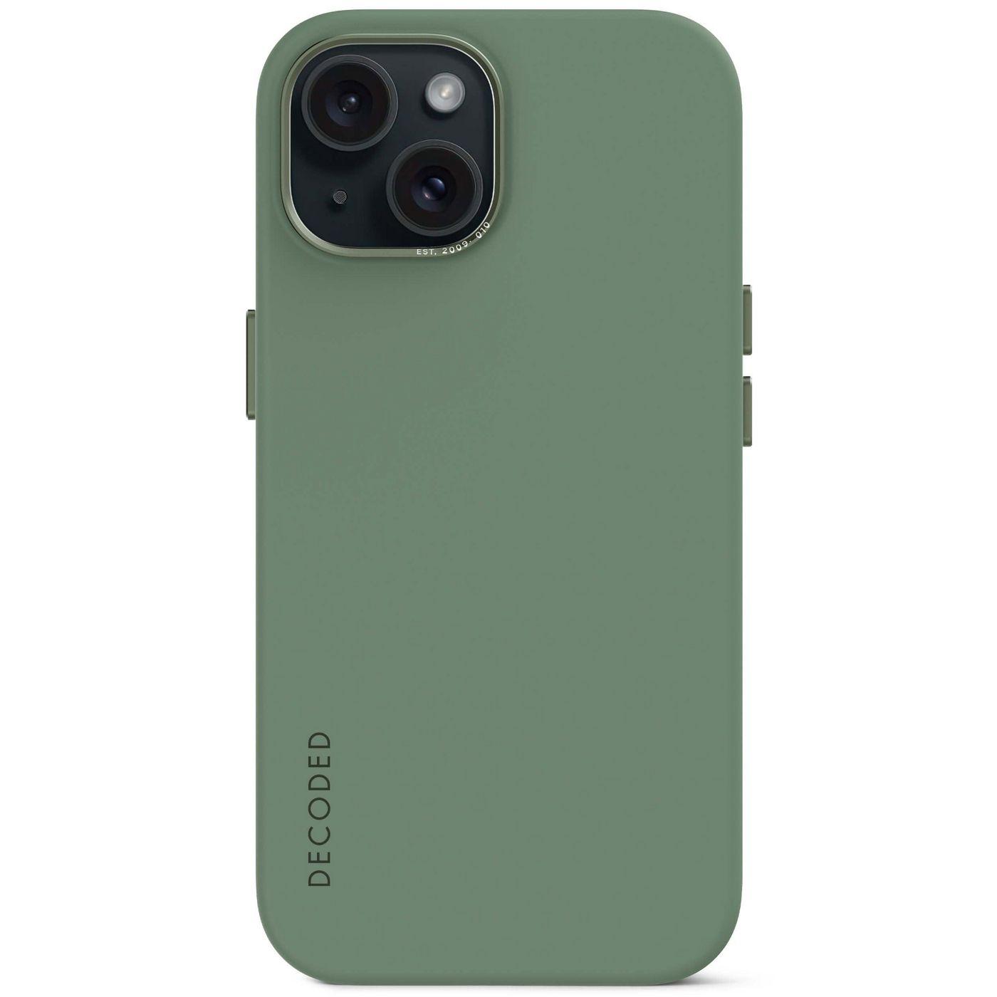 Backcover antimicrobico in silicone IP 15 Plus Leaf
