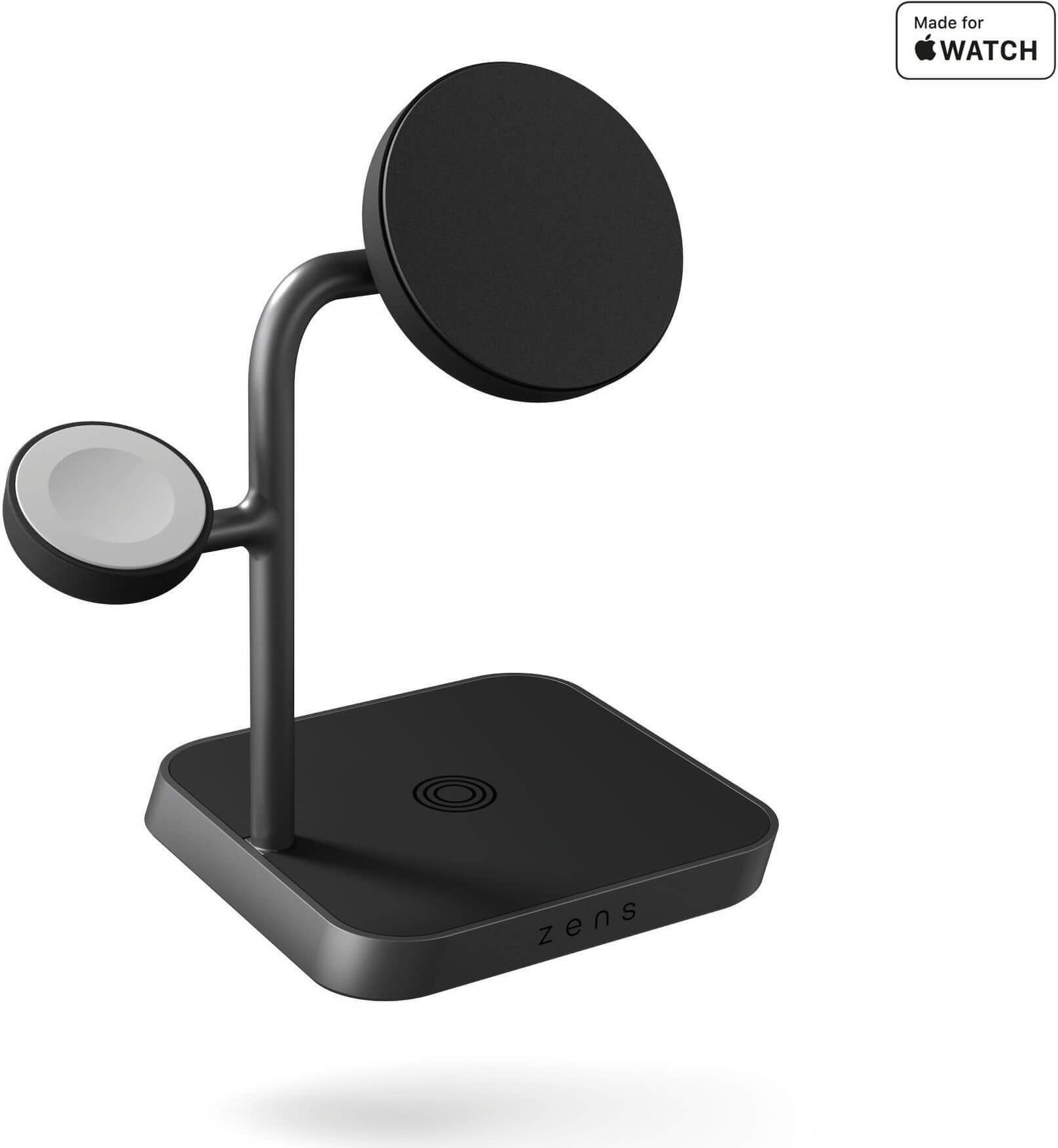 Caricatore da ufficio wireless magnetico Zens Aluminium Series 3 in 1 Pro 3 Qi2 nero