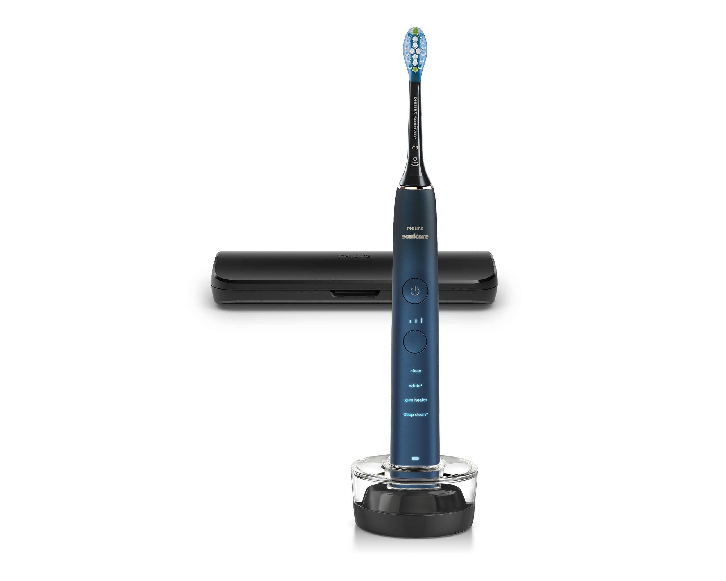 Philips Sonicare DiamondClean 9000 Series Spazzolino Elettrico Sonico Blu Special Edition con custodia da viaggio HX9911/88