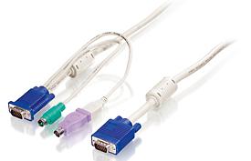 LevelOne ACC-2101 cavo per tastiera video e mouse Bianco 18 m
