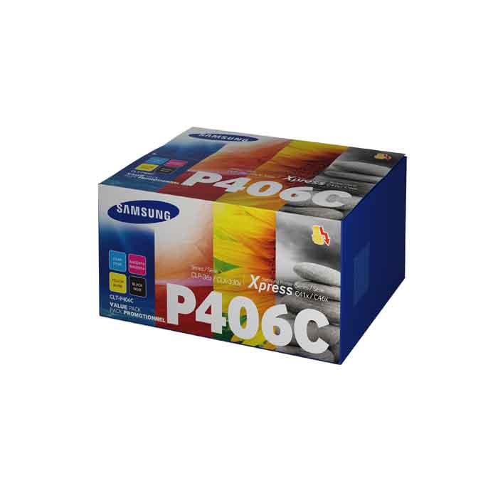 ORIGINAL Samsung Multipack nero / ciano / magenta / giallo CLT-P406C SU375A rainbow kit