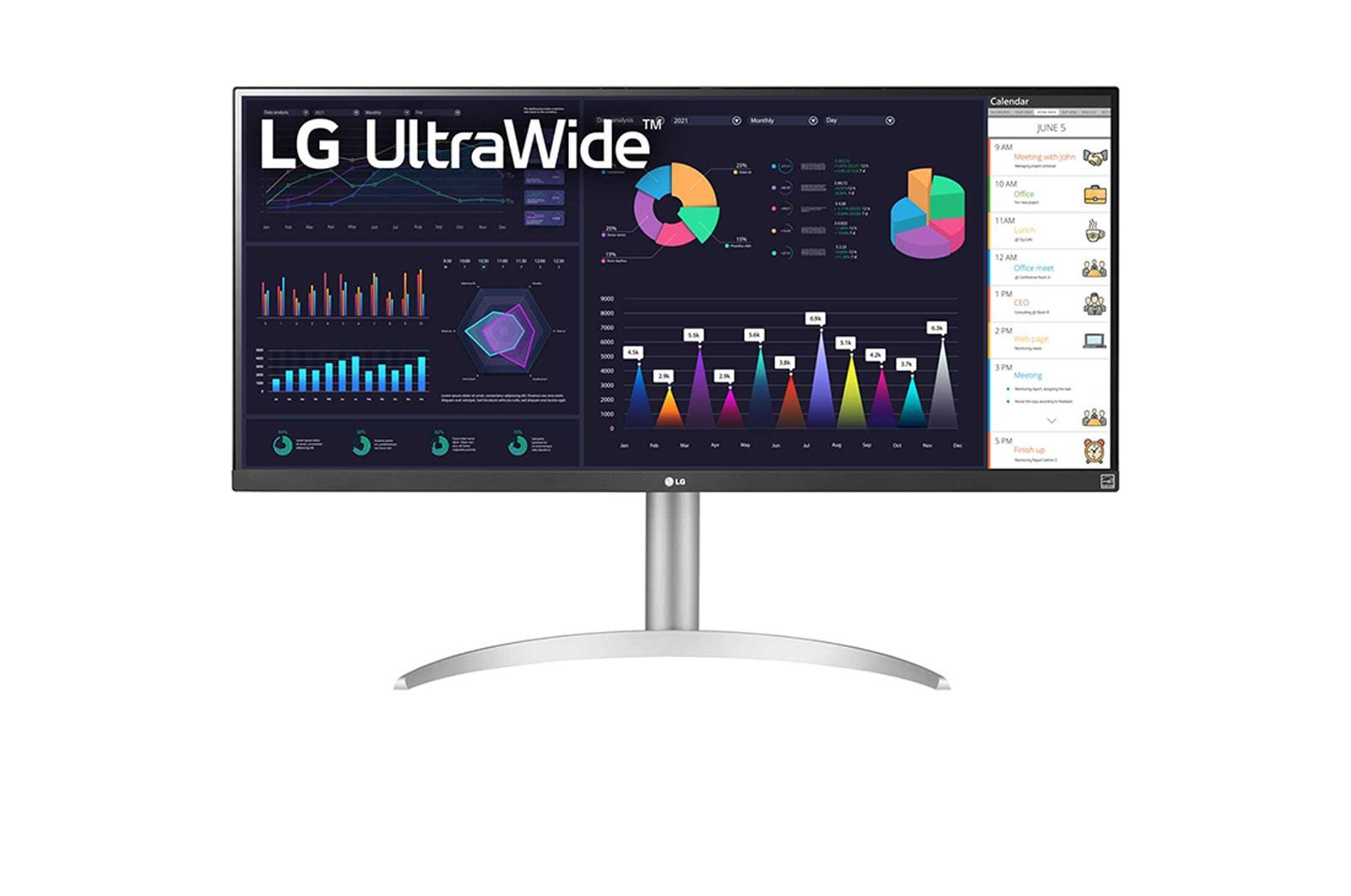 LG 34WQ650-W Monitor PC 864 cm (34") 2560 x 1080 Pixel WFHD LCD Argento Bianco