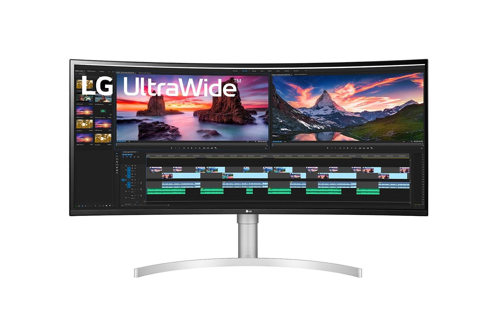 WN95CP - 38 inch - Curved - UltraWide QHD Nano IPS Monitor - 3840x1600 - Thunderbolt 3 - HAS / USB-C
