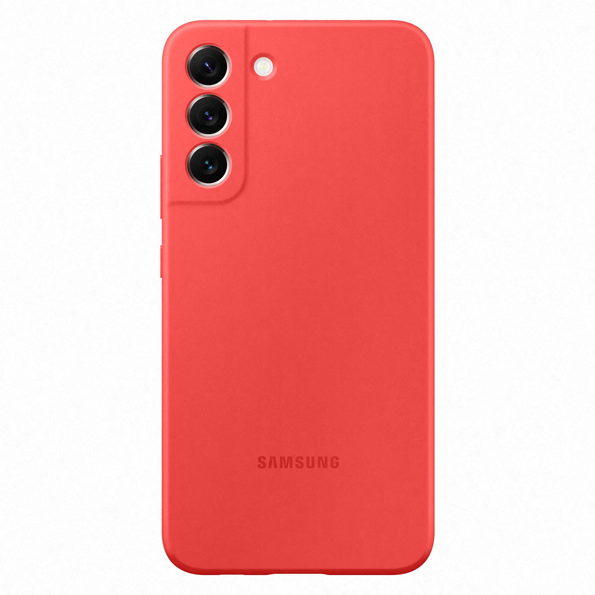 Samsung Cover in Silicone per Galaxy S22+, Glow Red
