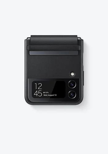 Samsung Flap Leather Cover per Galaxy Z Flip4, Nero