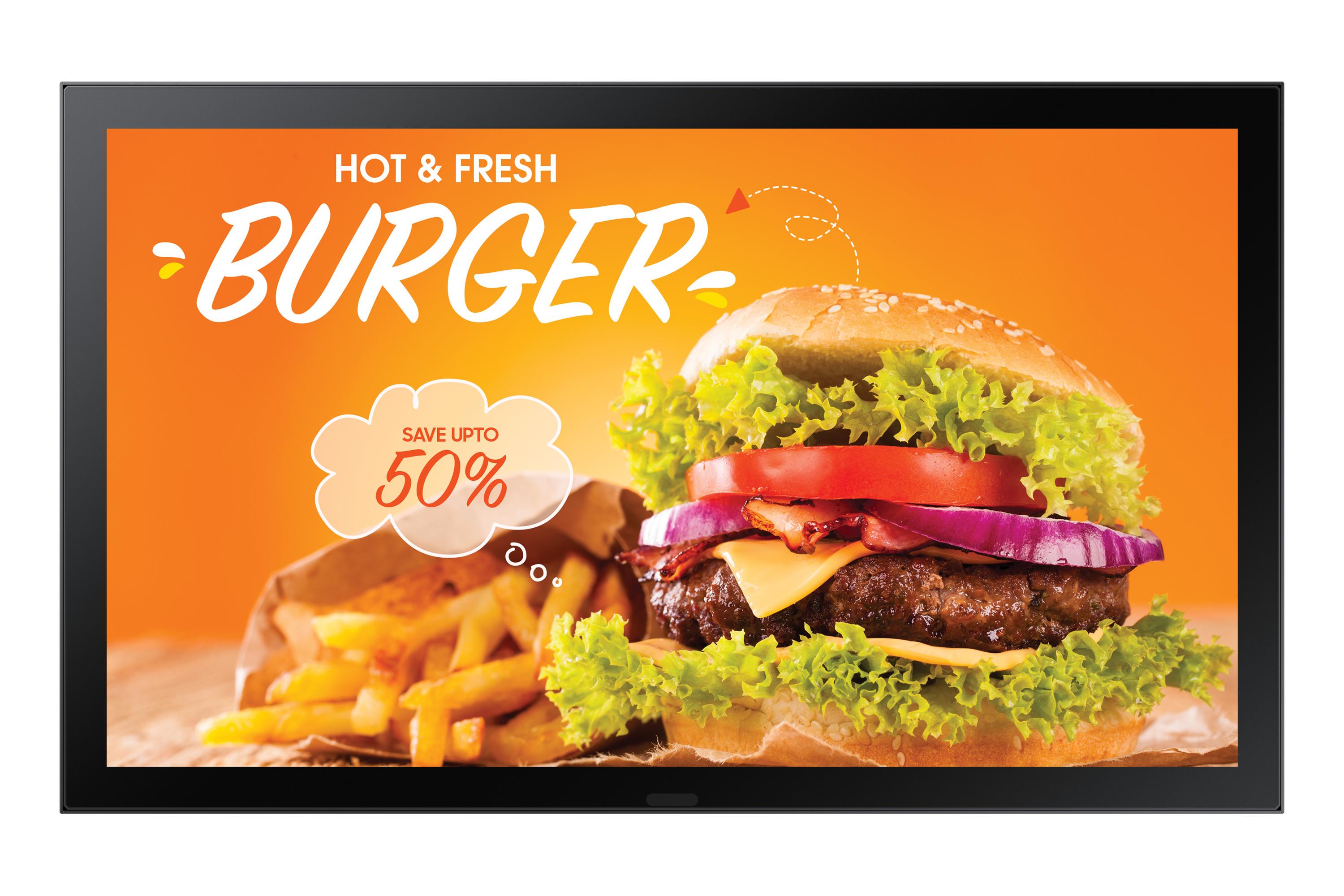 Samsung OHB OH24B Pannello piatto per segnaletica digitale 61 cm (24") LCD Wi-Fi 1500 cd/m Full HD Nero Processore integrato Ti