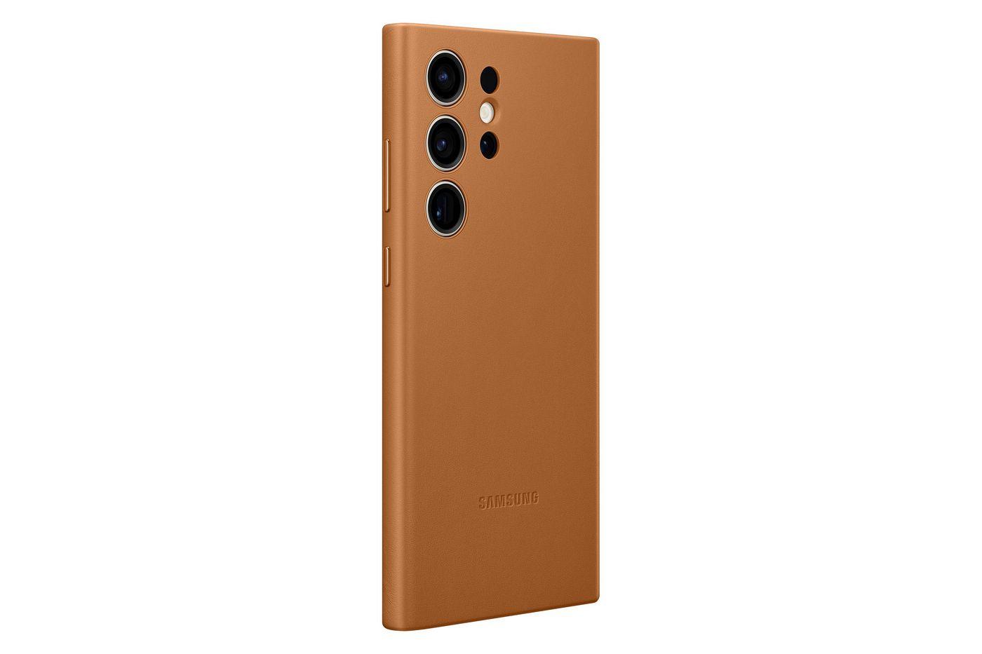 Samsung Galaxy S23 Ultra Leather Case (Galaxy S23 Ultra Camel - Leather Cover - Warranty 24M)