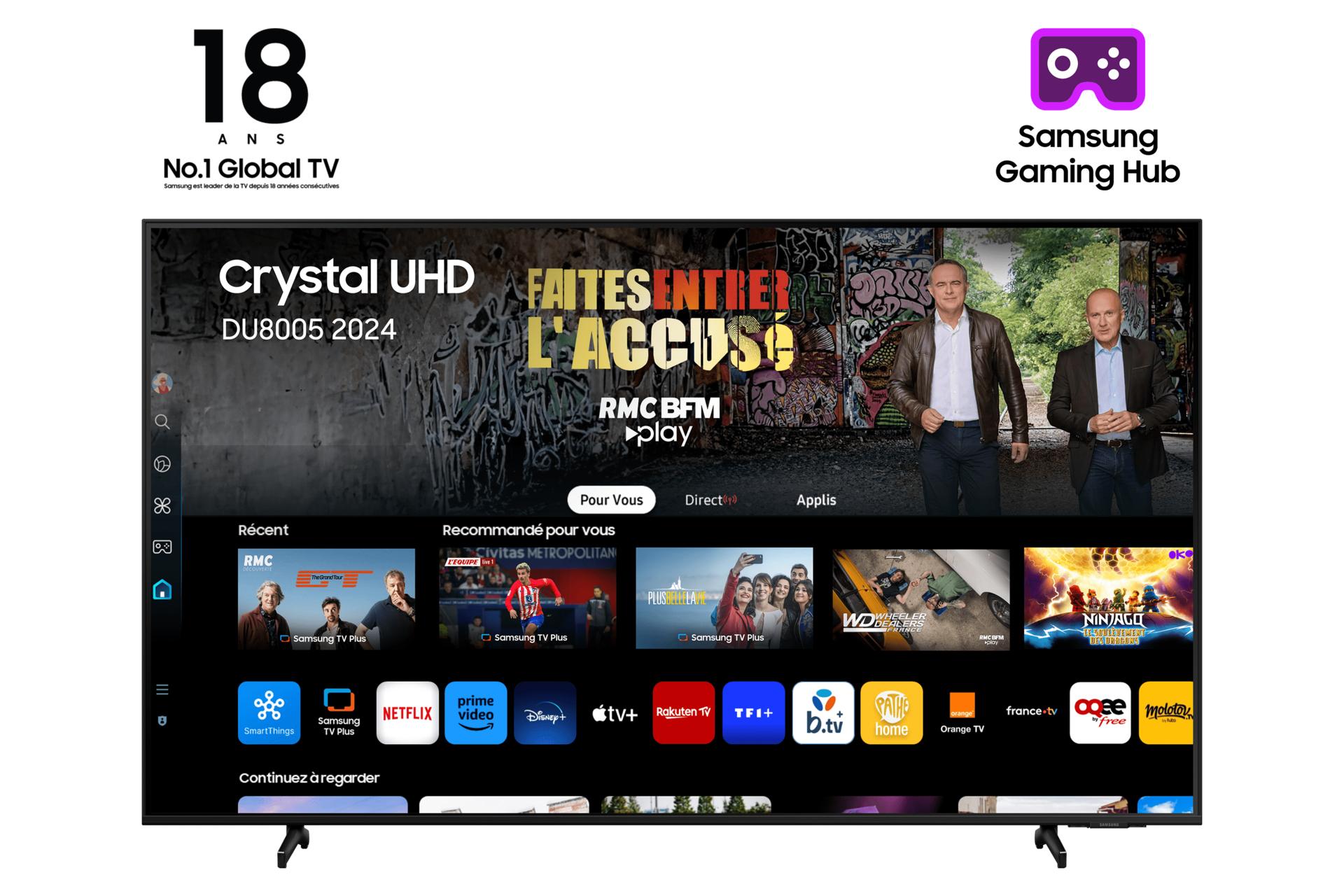 Samsung TU75DU8005K 1905 cm (75") 4K Ultra HD Smart TV Wi-Fi Nero
