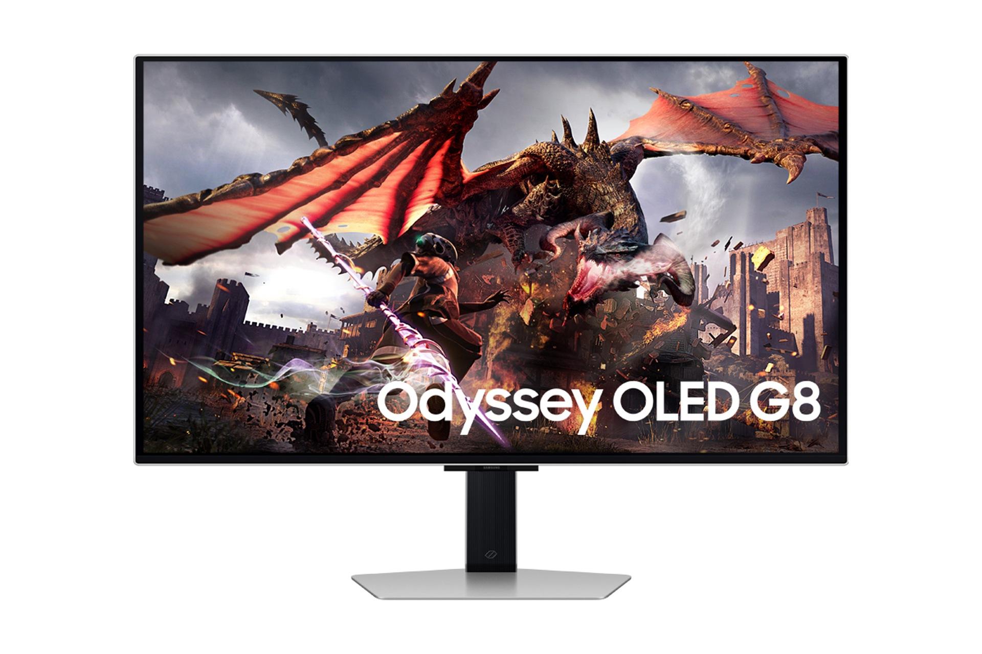 Samsung S32DG802SU Monitor PC 813 cm 32 3840 x 2160 Pixel 4K Ultra HD OLED Argento (32IN G80SD OLED UHD 240HZ SMART ODY)