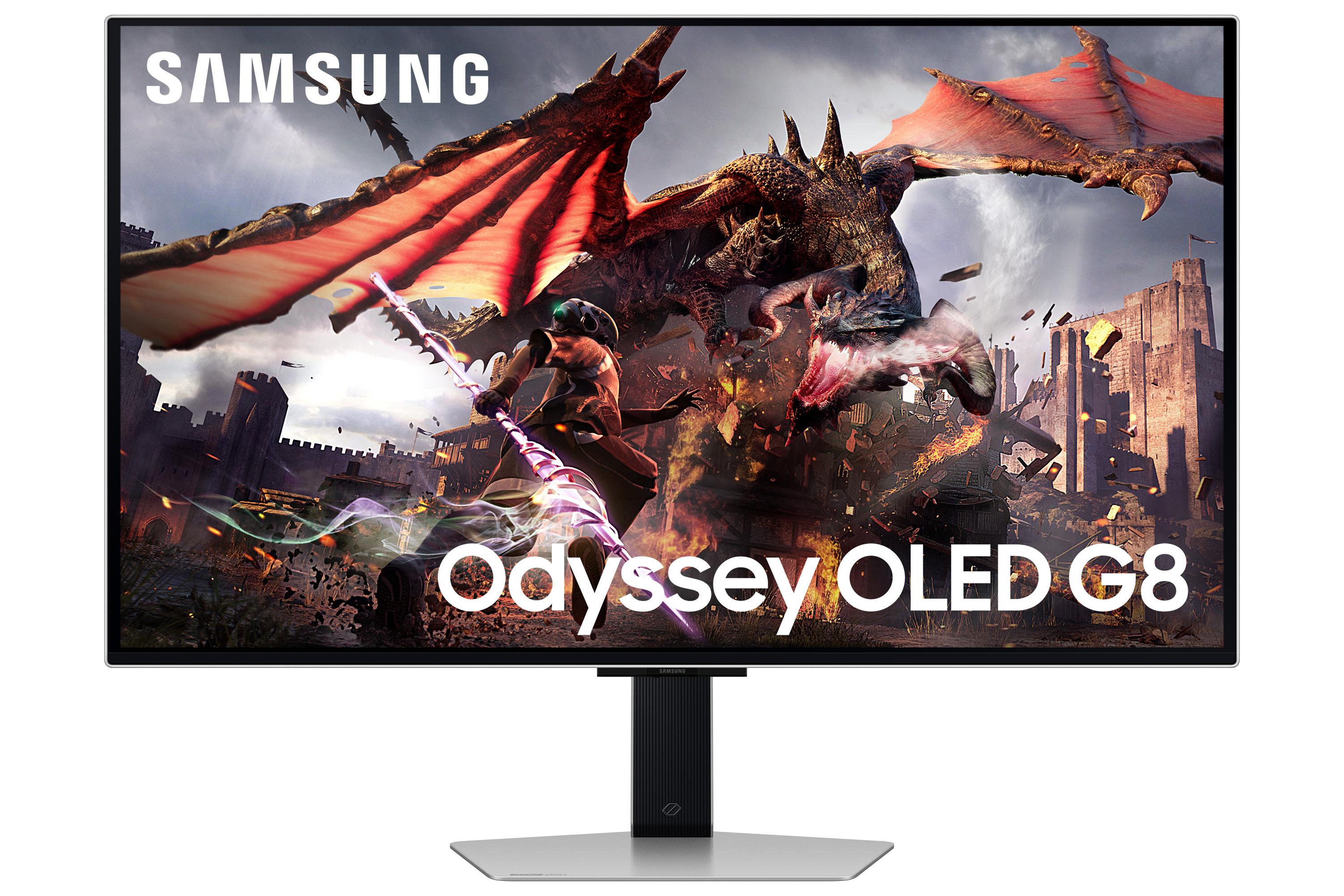 Samsung G80SD Monitor PC 813 cm (32") 3840 x 2160 Pixel 4K Ultra HD OLED Argento