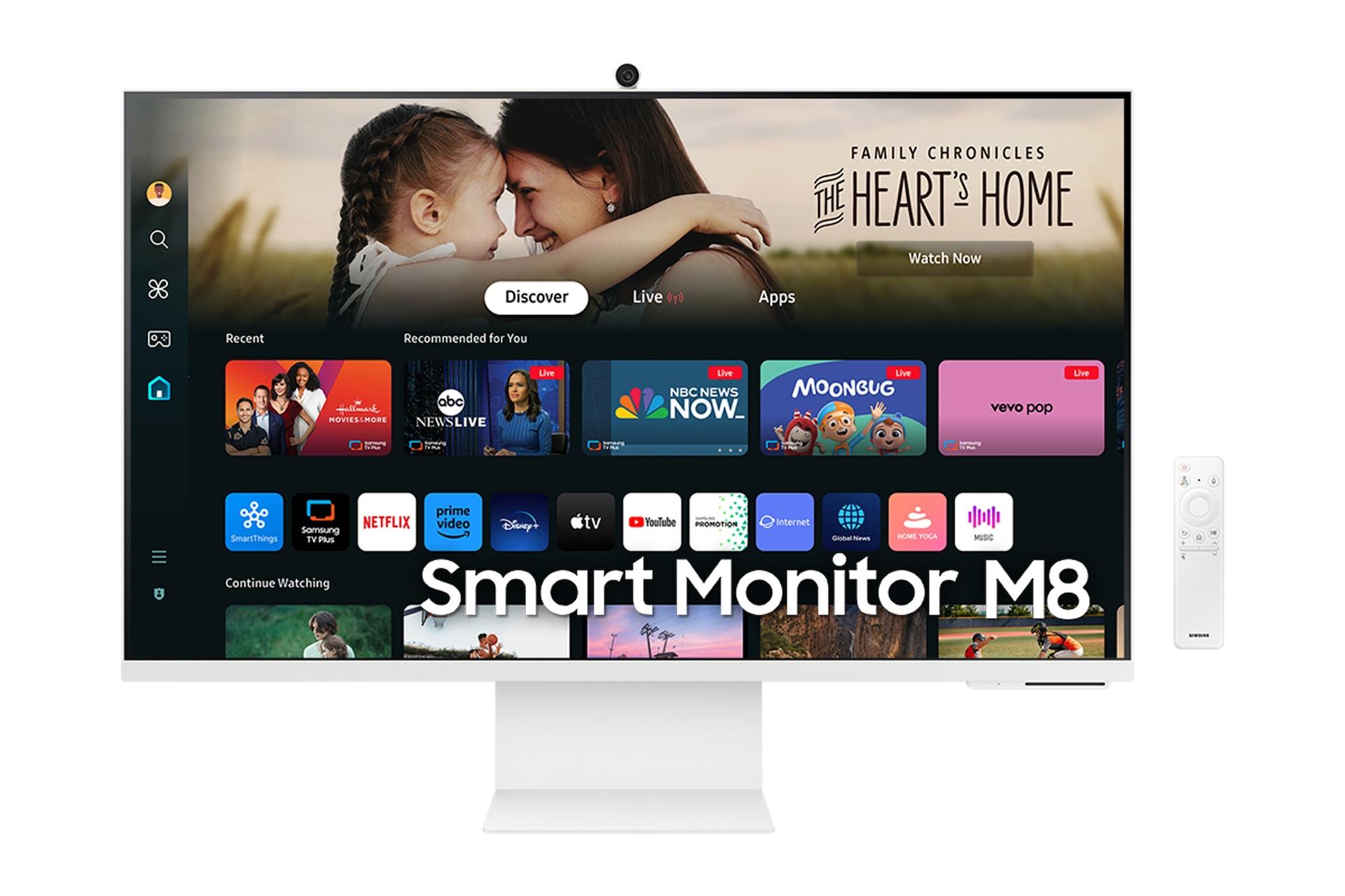 Samsung S32DM801UU Monitor PC 81,3 cm [32] 3840 x 2160 Pixel 4K Ultra HD LED Bianco (32IN M80D USB-C UHD WHITE SMART)