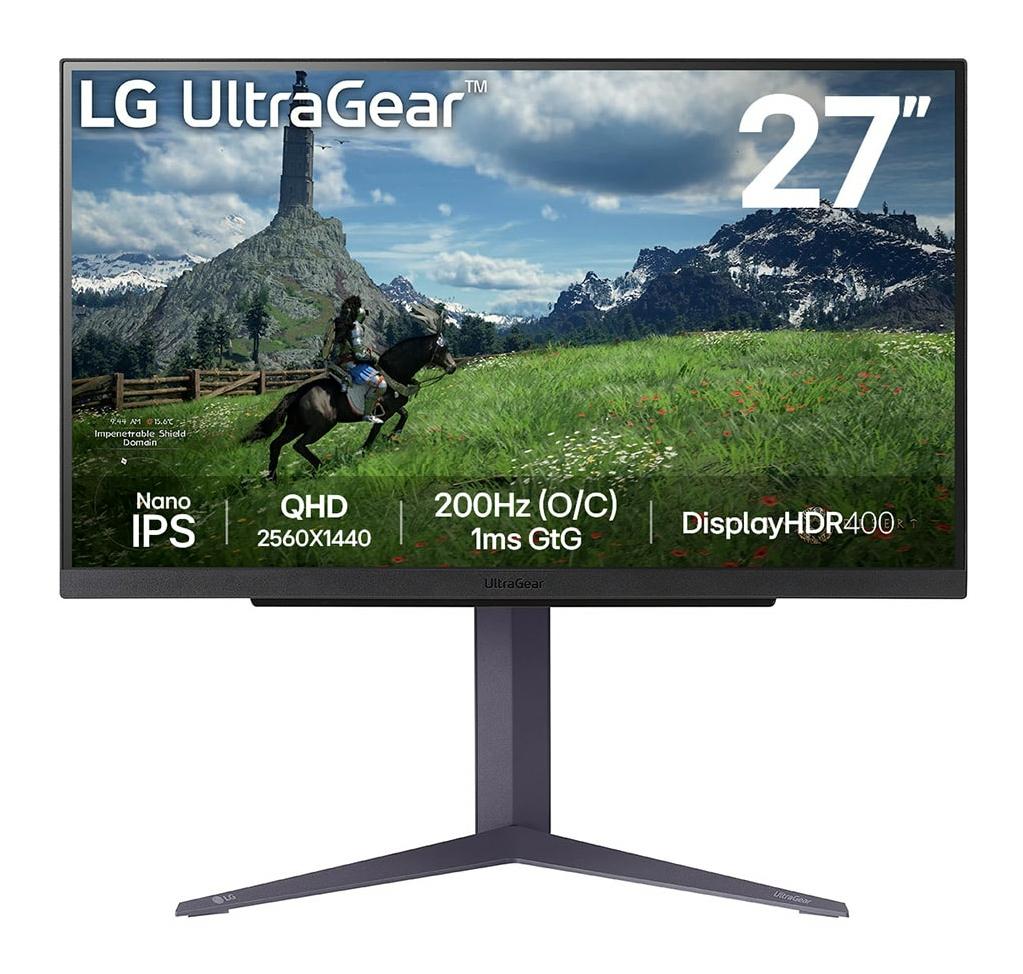 LG 27GS85Q-B Monitor PC 686 cm (27") 2560 x 1440 Pixel Quad HD Nero Grigio Viola