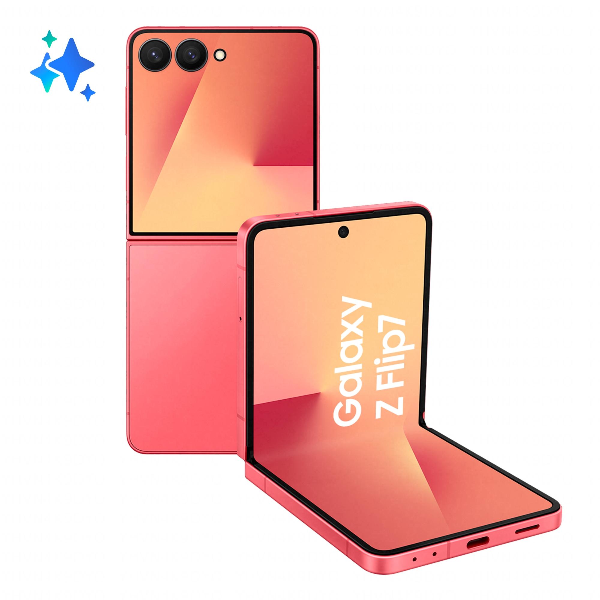 Samsung Galaxy Z Flip7 Smartphone AI, RAM 12GB, 512GB, Display 4,1" Super AMOLED/6,9" Dynamic AMOLED 2X, Fotocamera 50MP, Coral
