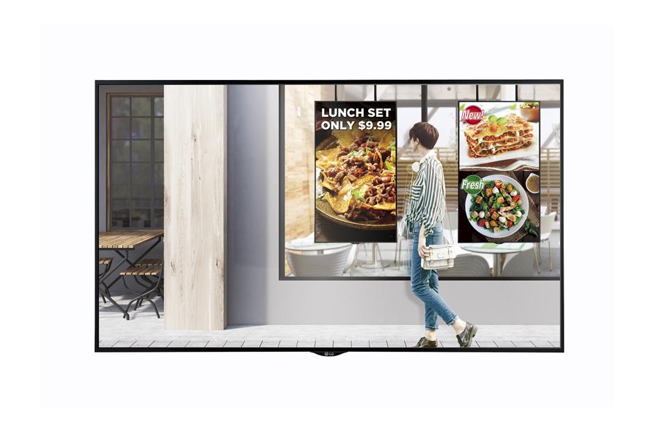 LG 49XS2E-B visualizzatore di messaggi Pannello piatto per segnaletica digitale 1245 cm (49") IPS 2500 cd/m Full HD Nero Web OS