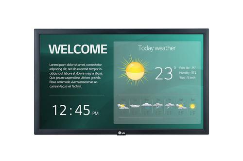 LG 22SM3G-B visualizzatore di messaggi Pannello piatto per segnaletica digitale 546 cm (21.5") IPS Wi-Fi 250 cd/m Full HD Nero