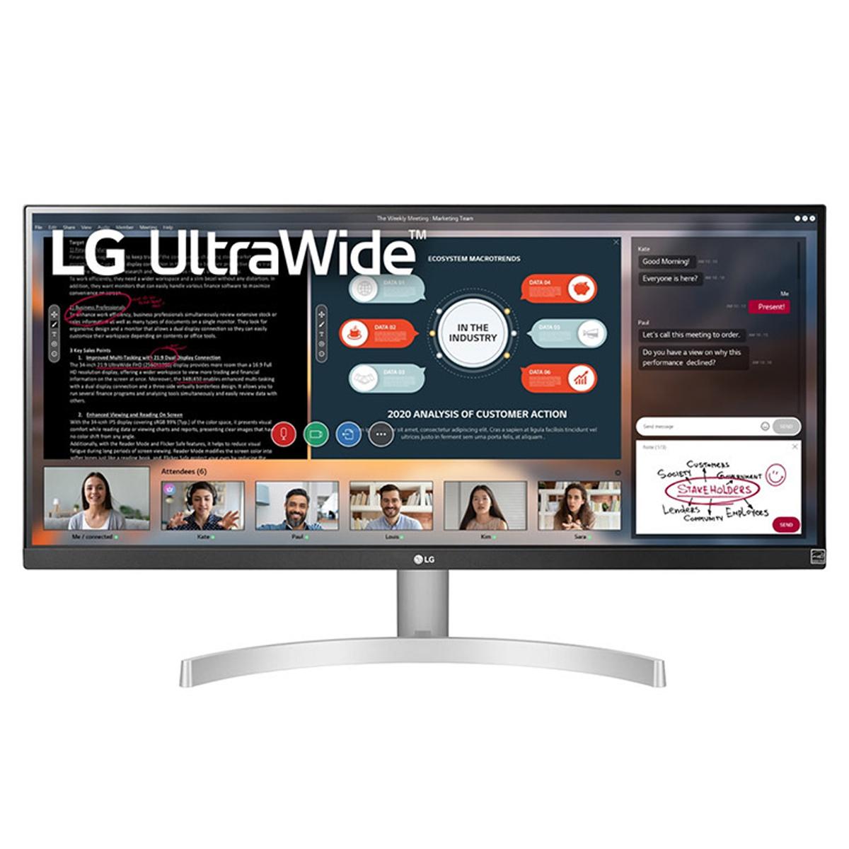 LG 29WN600-W Monitor PC 737 cm (29") 2560 x 1080 Pixel UltraWide Full HD LED Argento