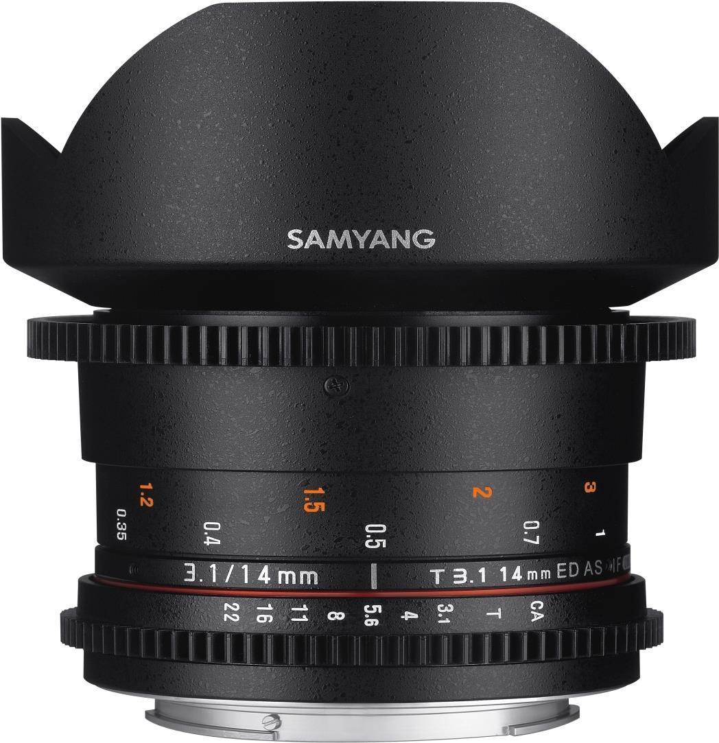 Samyang 14mm T3.1 VDSLR ED AS IF UMC II - grandangolare - SLR - 14/10 - manuale - Sony E - DSLR (13014T3.1SE)