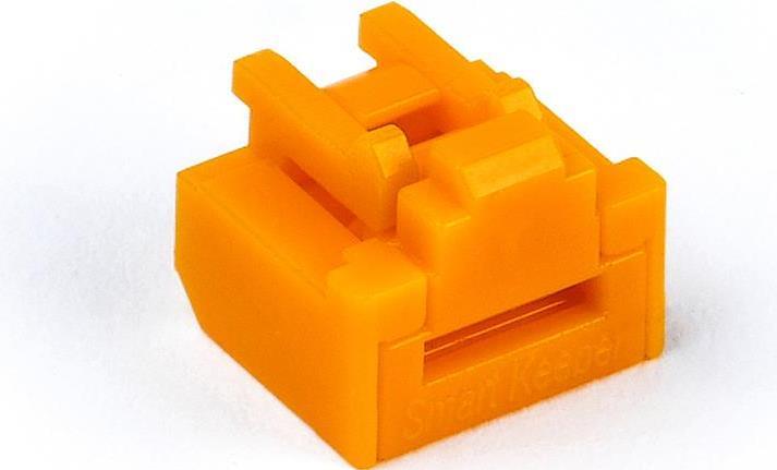 SMARTKEEPER ESSENTIAL 10 blocchi porta RJ45+1 chiave di blocco Basic arancione