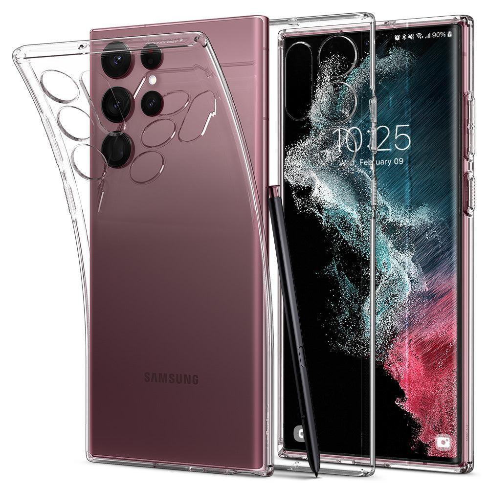 Spigen Liquid Crystal custodia per cellulare 17,3 cm [6.8] Cover Trasparente (Spigen Liquid Crystal Case for Galaxy S22 Ultra -