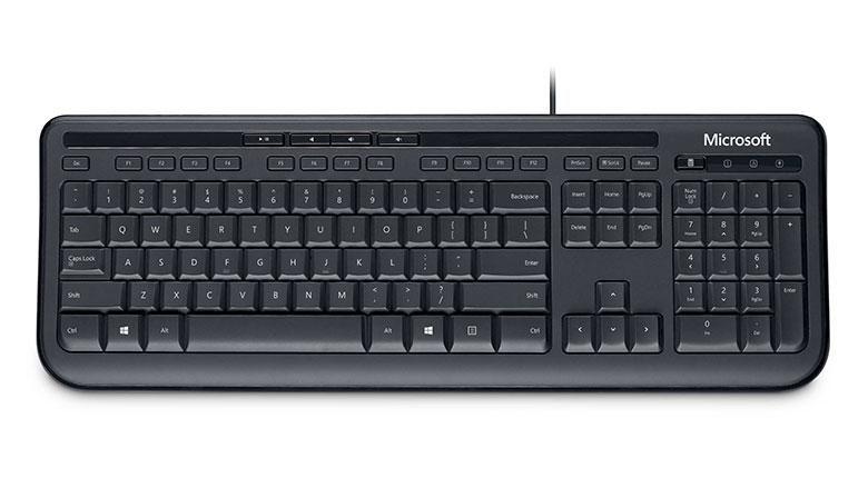 Microsoft Wired Keyboard 600 tastiera USB QWERTY Inglese US Nero