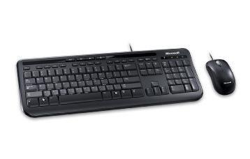 Microsoft Wired Desktop 600 tastiera Mouse incluso USB QWERTY Inglese UK Nero