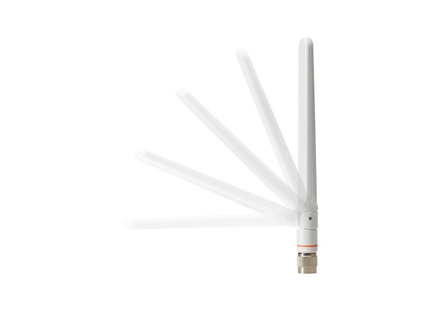 2.4 GHz 2 dBi/5 GHz 4 dBi Dipole Ant. - White - RP - TNC