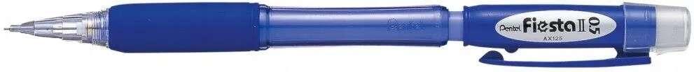 Pentel Fiesta II Portamine HB 05 mm con gomma - Include 2 ricariche - Impugnatura in gomma - Design ergonomico - Colore blu