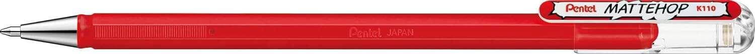 Penna a sfera Pentel Mattehop - Punta da 1 mm - Corsa da 05 mm - Inchiostro gel opaco - Realizzata con il 55% di materiali rici