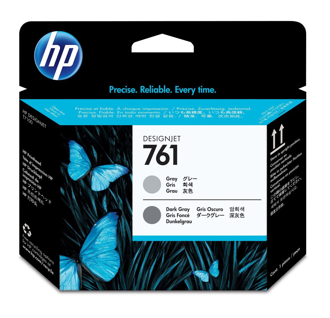 ORIGINAL HP Testina per stampa Grigio / Grigio (scuro) CH647A 761