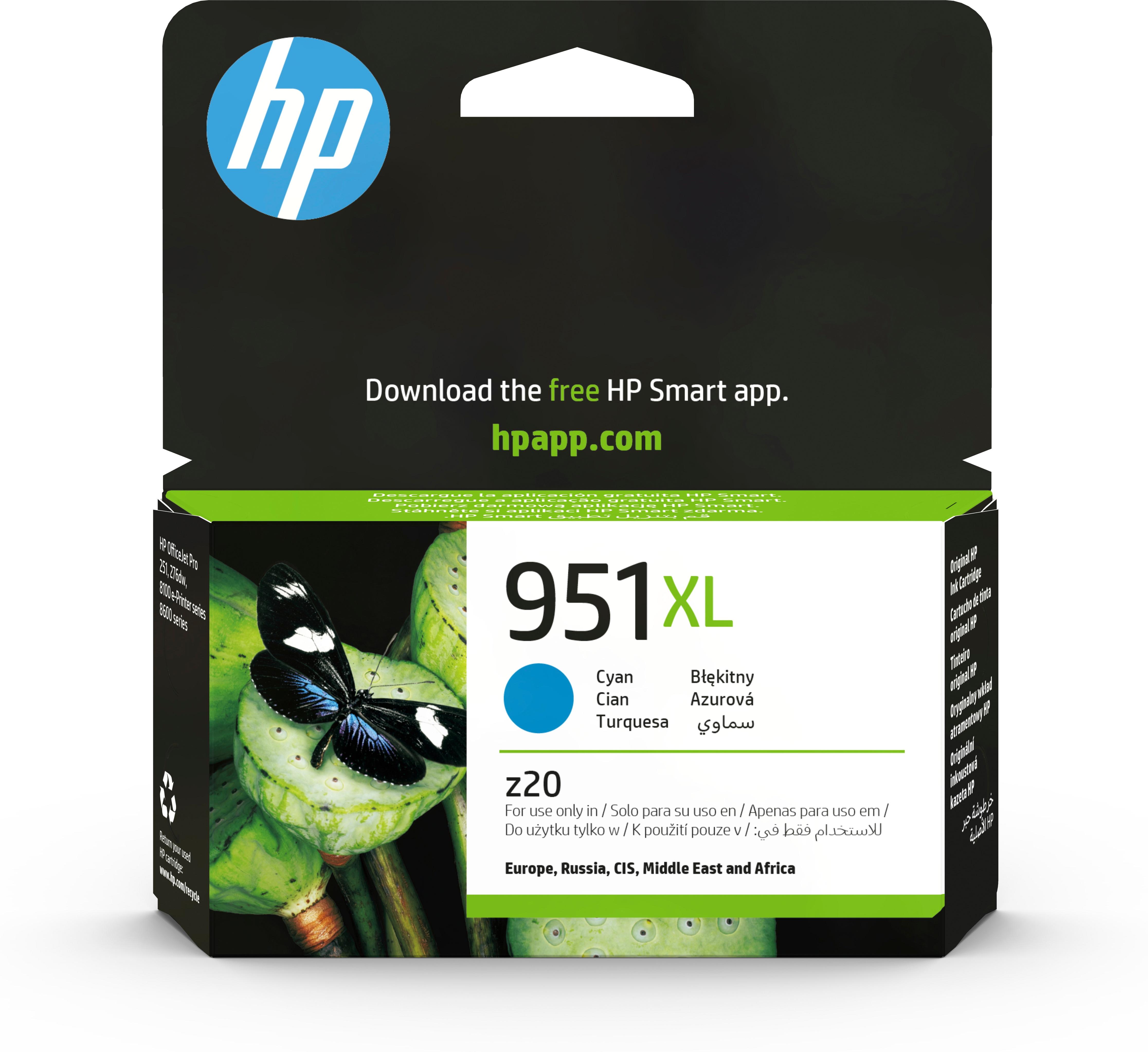 Hp cartuccia originale inchiostro ciano ad alta capita 951xl