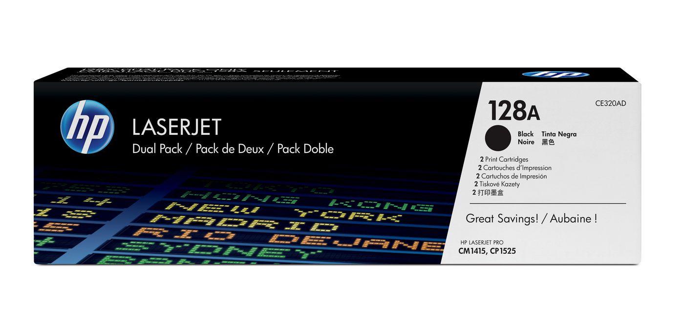 HP 128A 2-pack Black Original