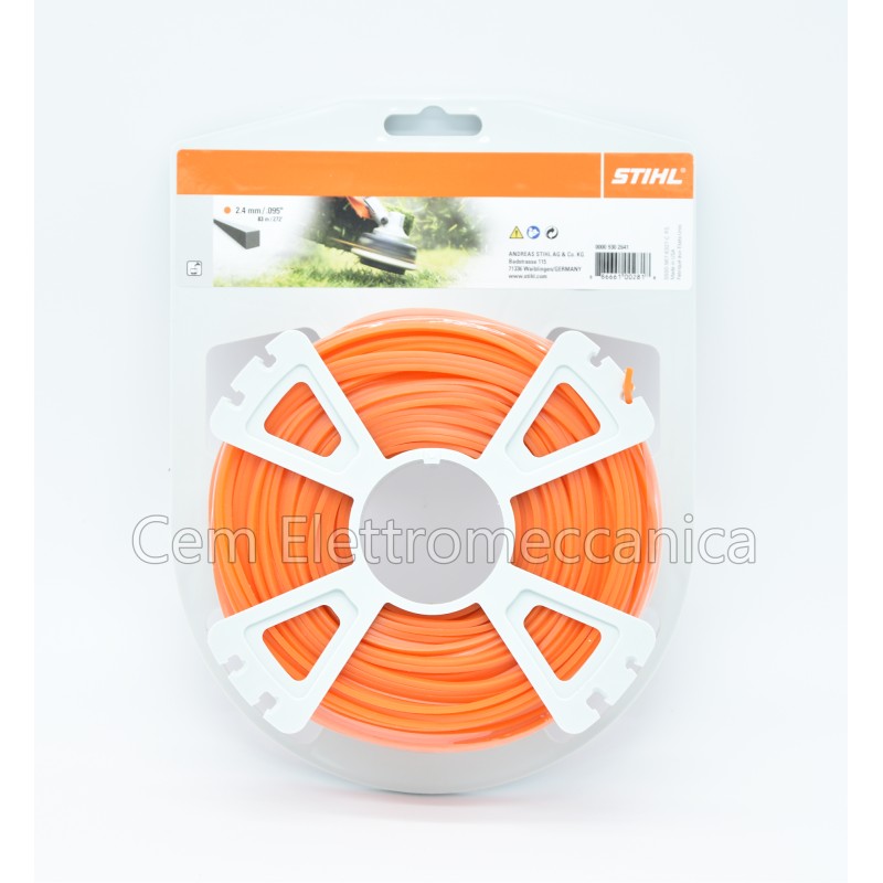Filo falciante Stihl 9302641 rotolo quadrato 2,4 mm x 86 m