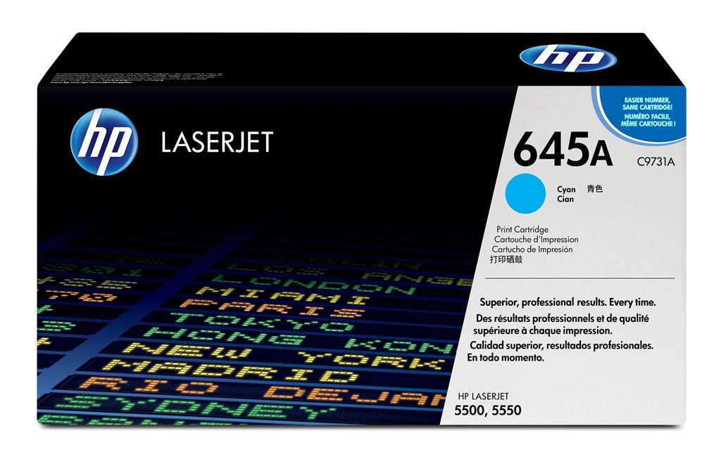 HP Cartuccia Toner originale ciano LaserJet 645A