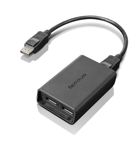Lenovo DisplayPort to Dual-DisplayPort Monitor Cable cavo USB USB A Nero