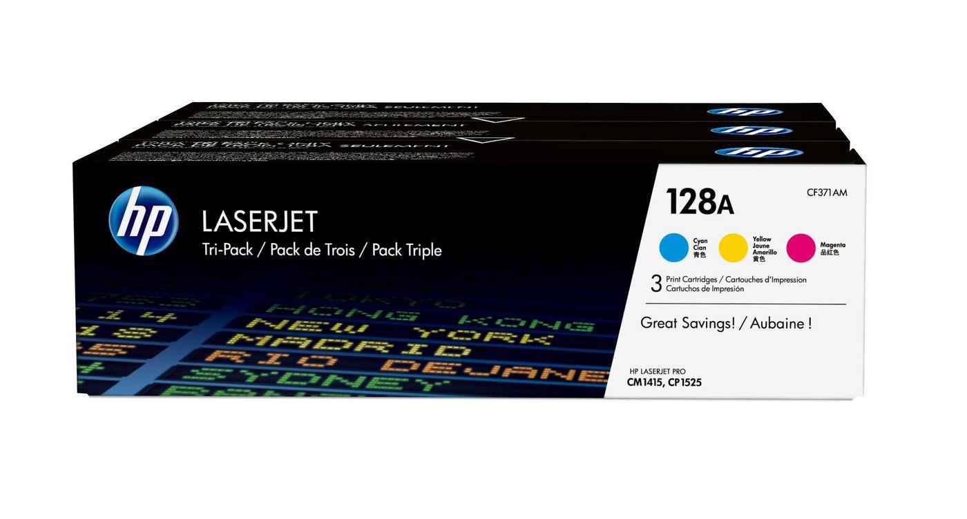 CF371AM HP 128A CYM TRI-PACK TONER